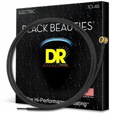 DR Strings Electric Guitar Strings, Black Beauties - Black Coated, 10-46 BKE...