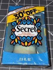 Vintage Secret Roll On Anti Perspirant Deodorant Regular Scent NOS Prop Decor