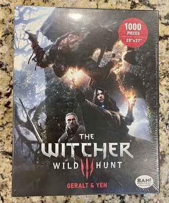 The Witcher 3 Puzzle Wild Hunt Geralt & Yen 1000 Piece 20 x27  New Sealed BAM