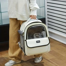 Portable Pet Carrier Backpack Travel Large Capacity Transparent Breathable