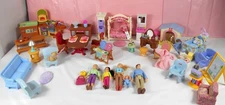 Fisher Price Loving Family Dollhouse Lot of Furniture- Figures-Pets- Accessories