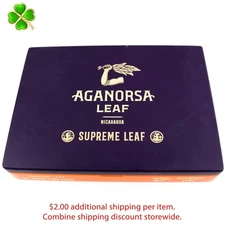 Aganorsa Leaf Supreme Leaf Gran Toro Empty Wood Cigar Box 9.5" x 7" x 1.75"