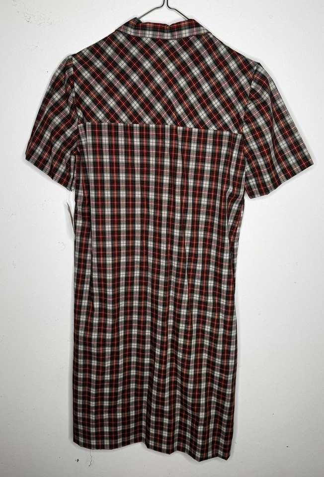 Винтажный Deadstock 1960-х клетку рубашка платье Dan River Nancy рок карманы новый с Ярлыками M/L - Изображение 2 из 4