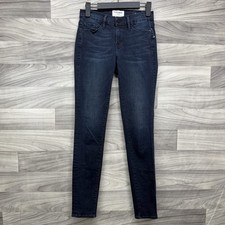Frame Le Skinny de Jeanne Jeans Womens 25 Blue Denim Mid-Rise Dark Wash 5-Pocket