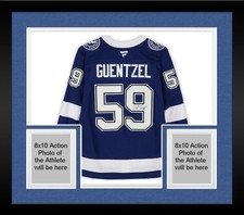 Framed Jake Guentzel Tampa Bay Lightning Signed Blue Fanatics Premium Jersey