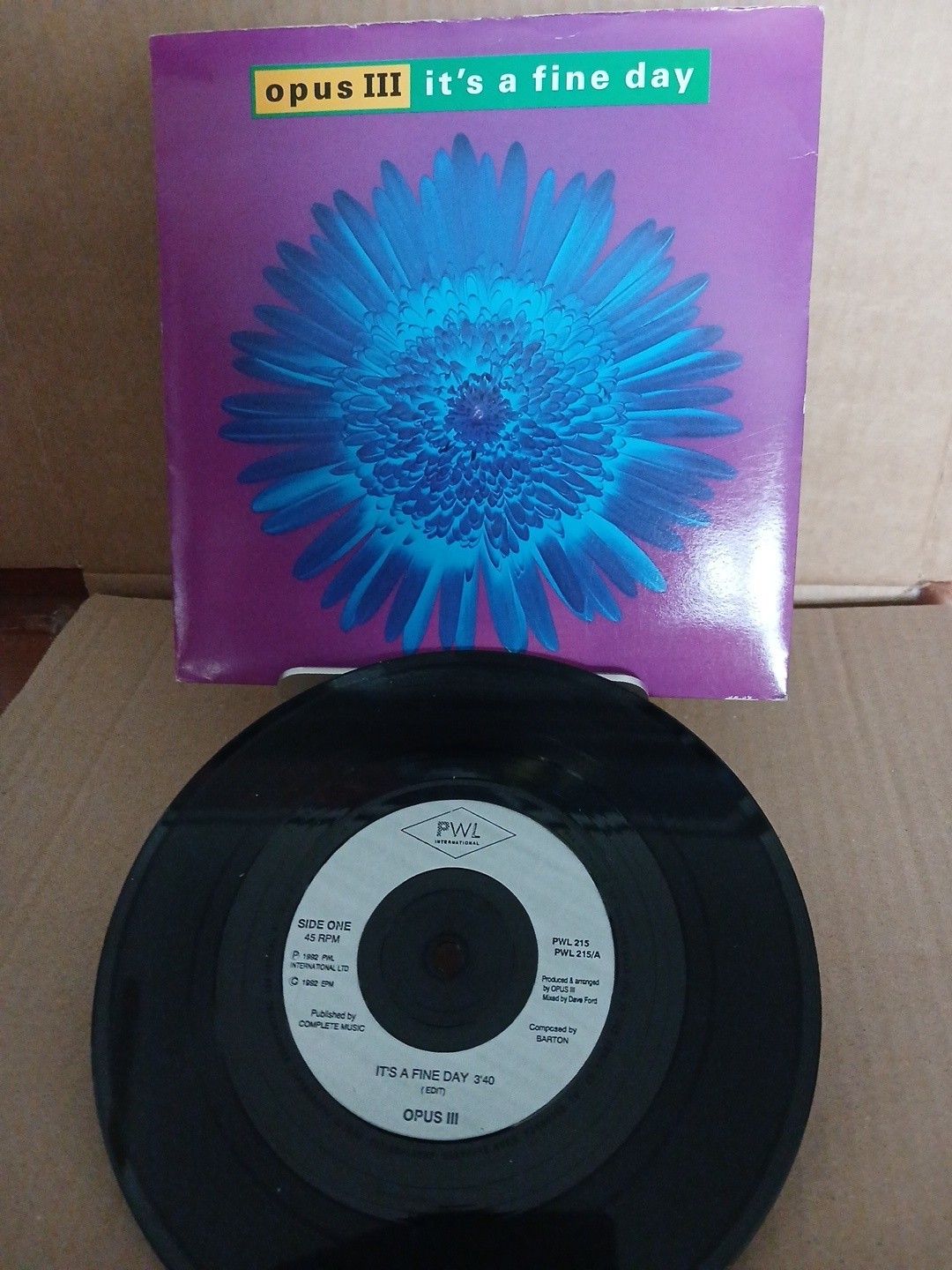 Opus III It's A Fine Day Vinyl 1992 7 Inch Single Dance 7 Inch FREE POST