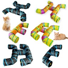 Foldable Cat Tunnel Tube Polyester+Steel Wire Cat Maze Tunnel  Rabbit