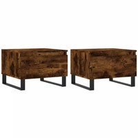Couchtische 2 Stk. RäUchereiche 50X46X35 Cm Holzwerkstoff