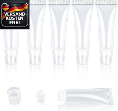 Leere Lipgloss-Tuben Set 5 Stück portable Kosmetikbehälter für Reisen und Make-u