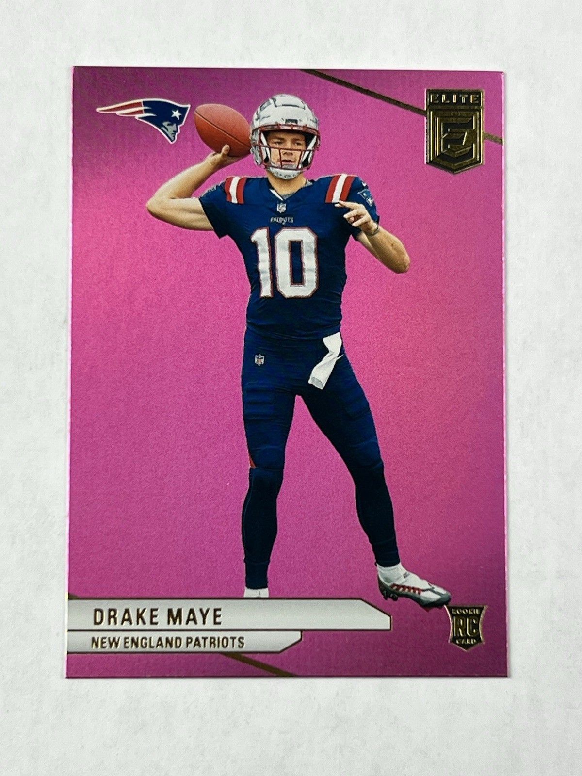 2024 Donruss Elite Drake Maye #185 RC Pink Parallel Rookie Card  - Patriots