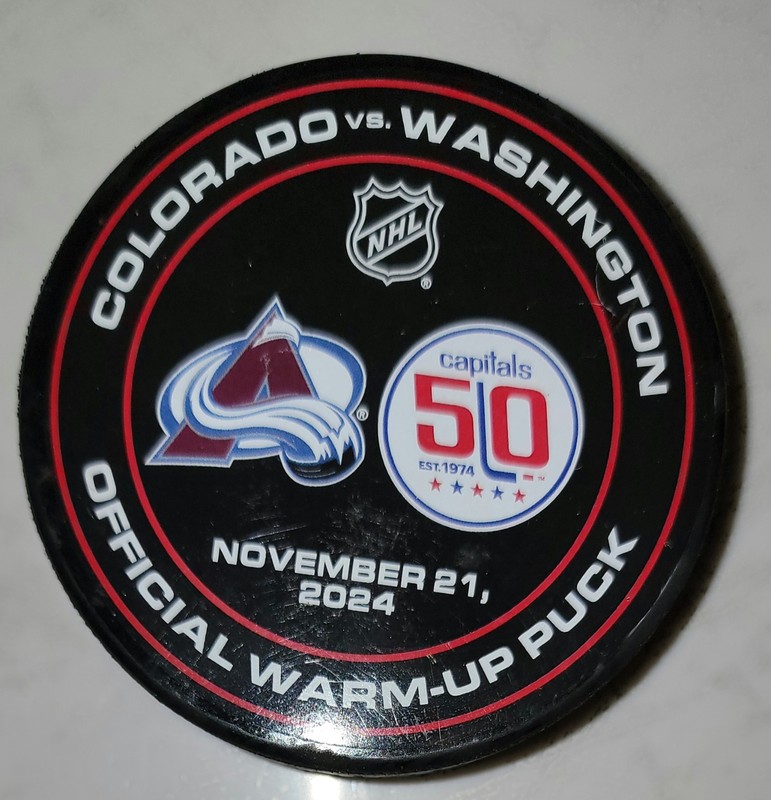 Colorado Avalanche vs Washington Capitals 11-21-2024  Warmup Puck 