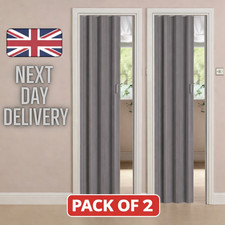 2 Grey Oak Effect Bi Folding Door PVC Panel Magnetic Sliding Accordion Concertin