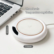 USB Coffee Mug Warmer Smart Heating Coaster Auto On Off Office Desk Cup Pad