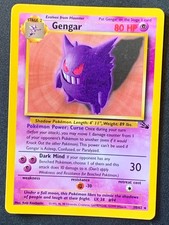 Gengar 20/62 Fossil Non Holo Rare Pokemon Card WOTC Vintage