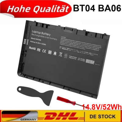52Wh 14.8V BT04,BT04XL,BA06,BA06XL Akku Für HP EliteBook Folio 9470m 9480m 9470