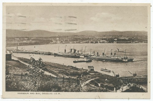 Harbour and bay, Douglas I.o.M., 1939 postcard - 第 1/2 張圖片