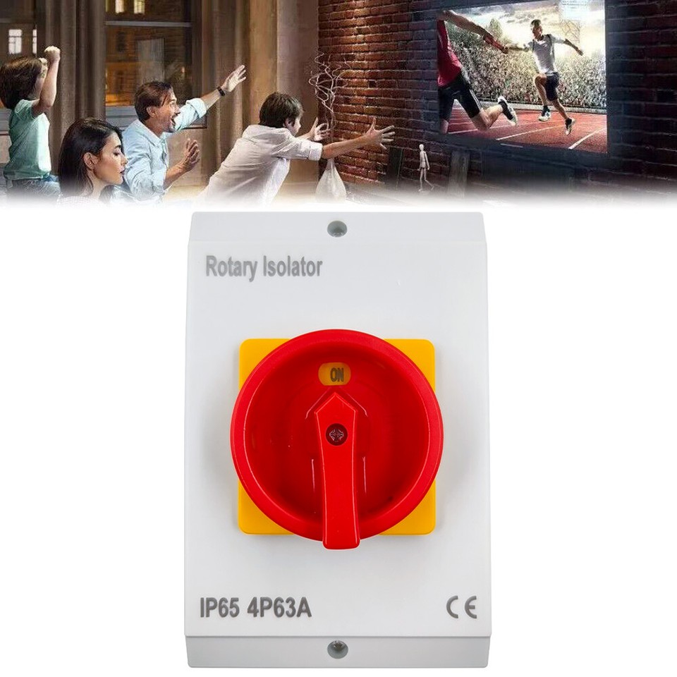 Produktbild von 63A Drehisolatorschalter 4-polig - Für 230V Bis 415V, IP65 Wasserdicht, Outdoor