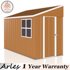 8X4 FT Heavy-Duty Metal Storage Shed w/ Windows, Lockable Door  Ventilation