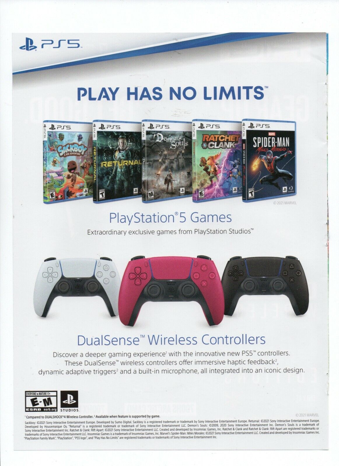  PlayStation: Play Has No Limits: PS5