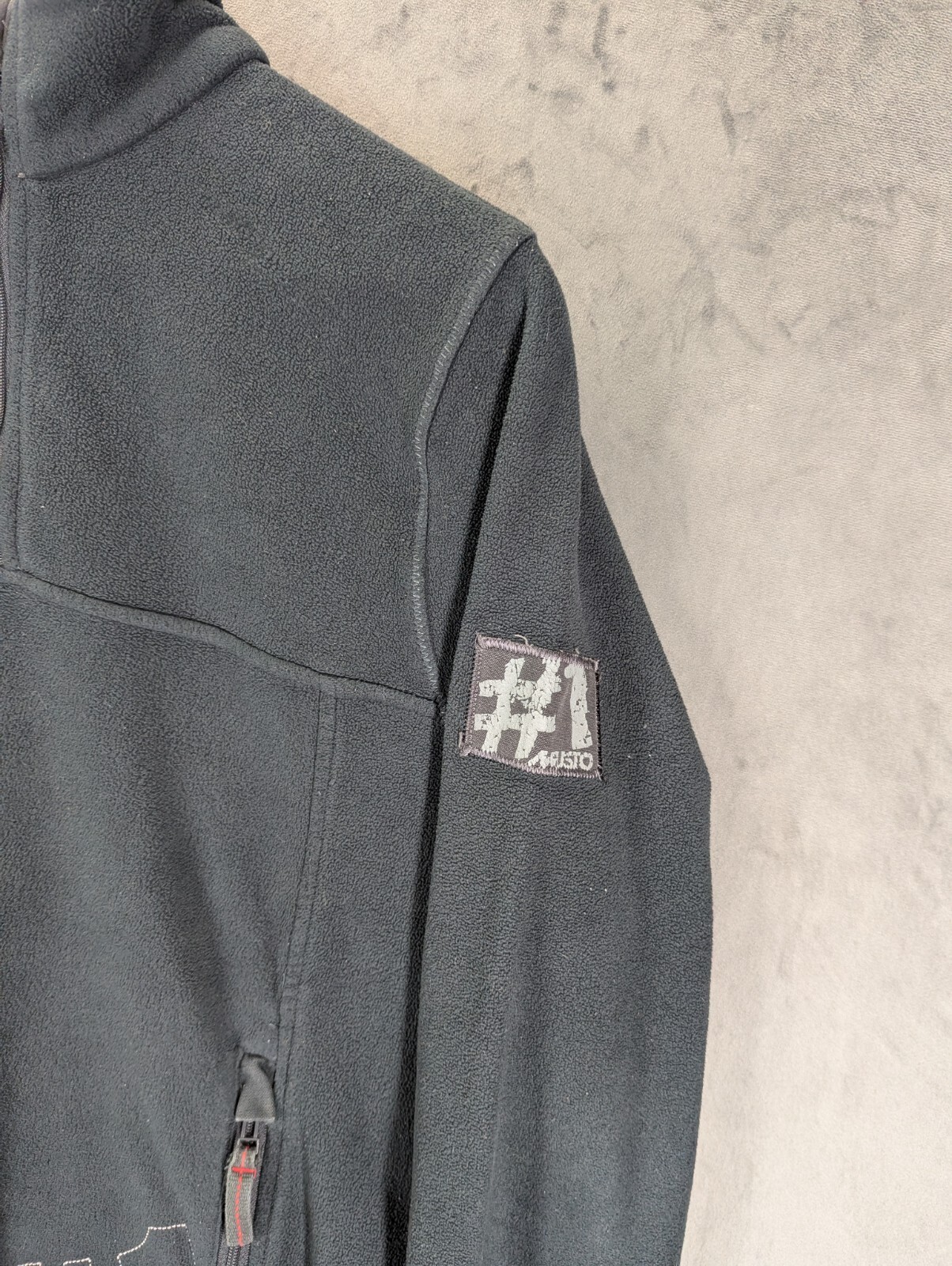 Musto Fleece Size Small 1/4 Zip Black Zip Pockets Long Sleeve Walking Hiking image 2