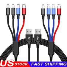 4 in 1 Multi USB Charging Cable Fast Charger Cord For iPhone/Type C/Micro -2025