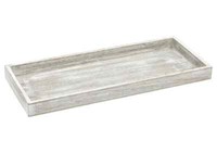 Holztablett 40X17Cm Weiß Shabby Antik Dekoplatte Dekotablett Holz Kerzen Tisch