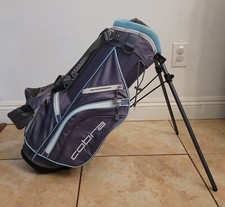 King Cobra Jr Golf Clubs Boys/Girls Stand Blue Gray White 5 Way Pocket Golf Bag
