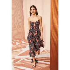 Ulla Johnson renata silk Dress obsidian US10