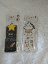 Lot X2 Bookmarks 30 Count Each "Have A Happy Birthday"  " Reach For The Stars"