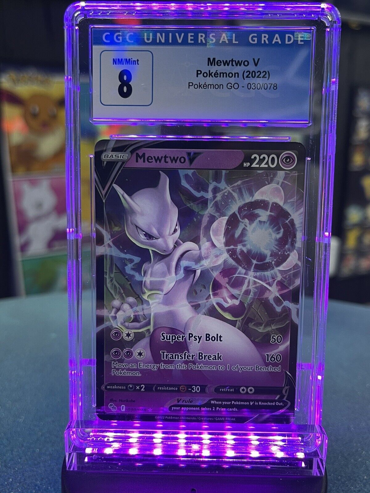 POKEMON TCG MEWTWO V 30/78 POKÉMON GO ULTRA RARE!!