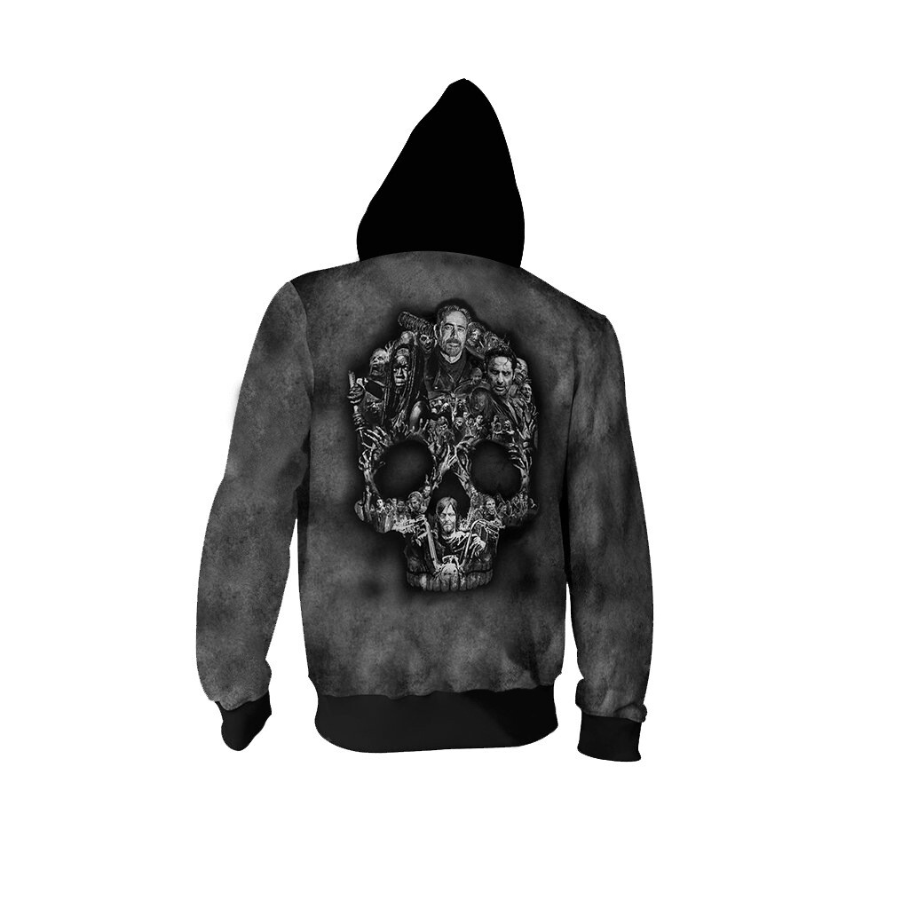 DEAD WALK Pullover Hoodie XL ブラック TWD-LOGO-fleece-zip-up-hooded-