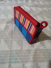 Zip Pencil Case Made Of Han And Cloth Colourful Teenager School Bags University