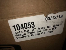 104053 Roll Rite 3" Axle Kit without Ridge Pole for 49' - 53' Trailers NEW