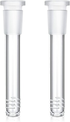 2Pack 5.5''(insert 4.5'')Glass Downstem fit 14mm Male Bowl for 9''/10''/12''Bong