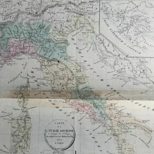 Antiguo mapa original de Italia del siglo XIX, tarjetas 1834 - Imagen 4 de 6