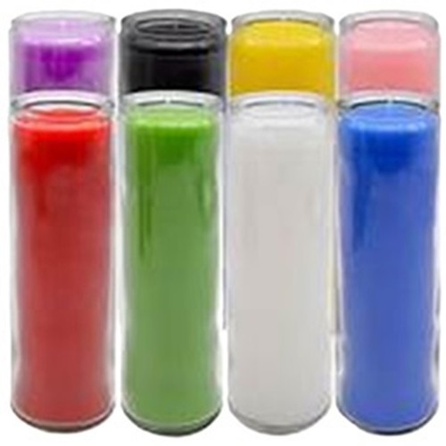 Colored Prayer Candles - 2.33 x 8 inch Soy Wax 24 Colors in Glass Jar - 1