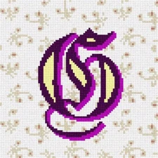 The Letter G Needlepoint Kit or Canvas (Alphabet/Letters)