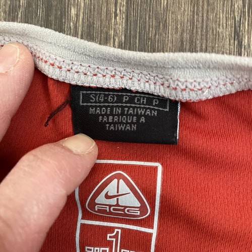 Nike ACG Base Layer Dri Fit Women's Size Small Long Sleeve Red/Gray - Picture 3 of 6