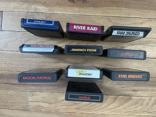 Lot Of 10 Atari 2600 Video Games Star Wars, Joust, Moon Patrol, Skate Boardin - Picture 5 of 5