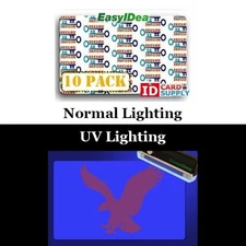 10 x Adhesive Holographic Overlay for Standard Size ID Cards | Secure Key Design