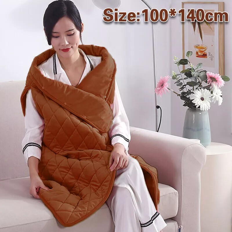 Washable USB Electric Heated Throw Over Blanket Large Warm Fleece