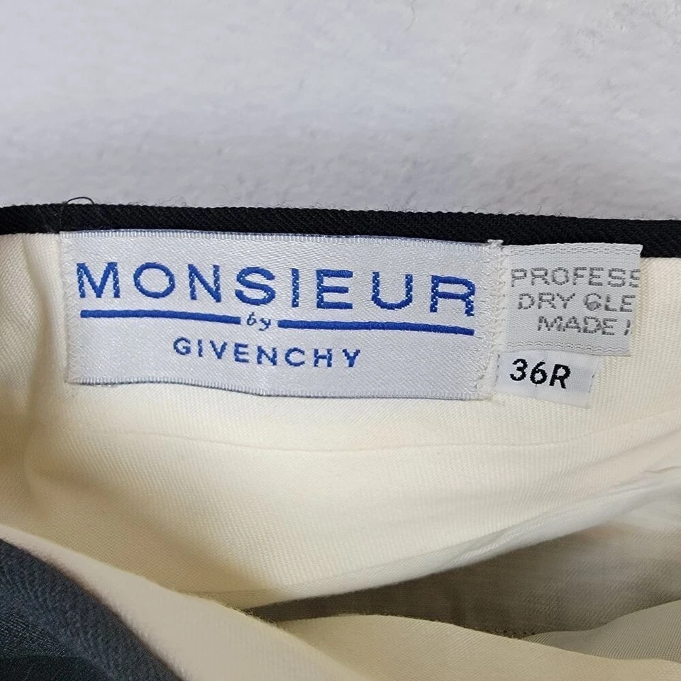 Pantalones de lana plisados de colección Monsieur by Givenchy para hombre talla 36R negros preppy corpcore Foto 2 de 4