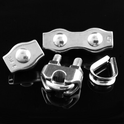 Drahtseilklemmen 2 mm - 10 mm V4A Edelstahl Bügel Simplex Duplex Klemme Kausche