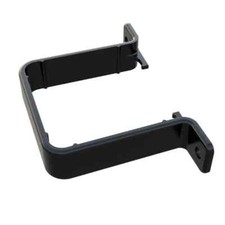 Black 65mm square Flush fit Rainwater Downpipe Bracket Clip