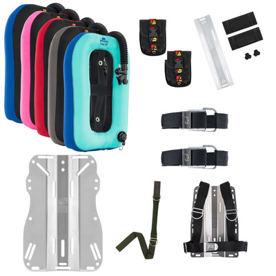 Dive Rite - Complete Single Tank XT Stainless Steel Backplate and Wing Kit - 25L