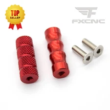 CNC Gear Shift Lever Foot Pegs Shifter Peg Toe Peg Pedals Rest Refit Part Red