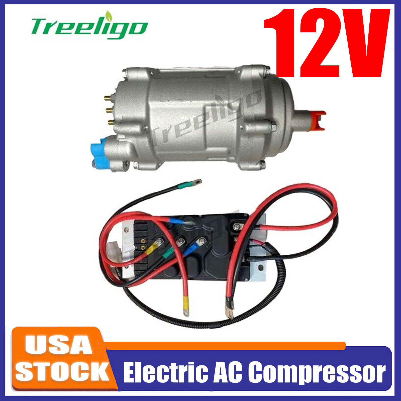 12V Electric AC Compressor 20CC Scroll A/C Air Conditioning For Car ...