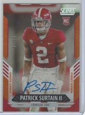 2021 Panini Score Patrick Surtain II Orange Auto Autograph #01/10 RC Broncos SP