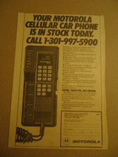 Motorola Cellular Car Phone 1984 ad