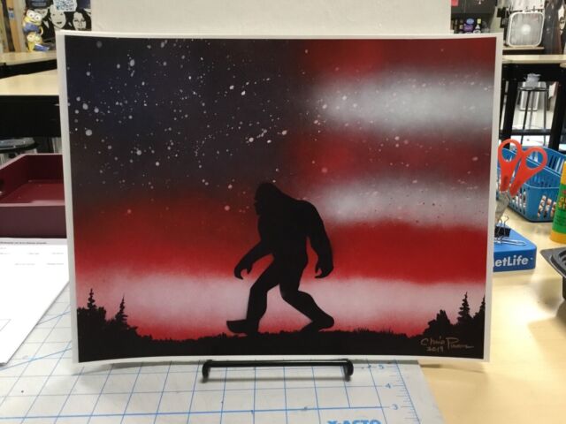 Bigfoot “ American Legend “ Spray Paint Art Prints by Christopher Parsons